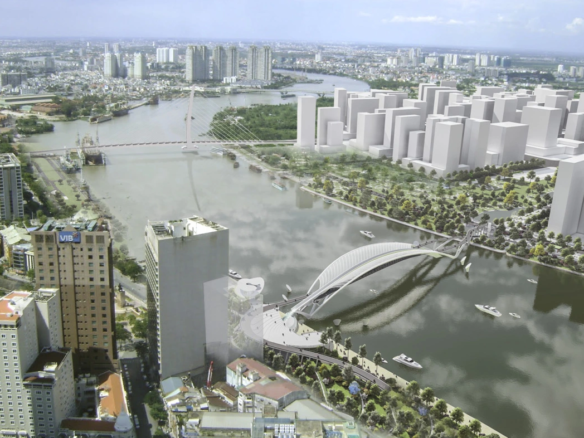 cầu đi bộ sông Sài Gòn Quận 1 tù homesgreens.com