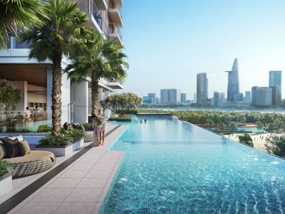 Tiện ích hồ bơi vô cực metropole thủ thiêm