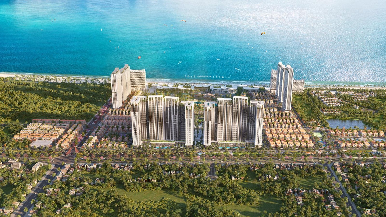 Tầm nhìn panorama từ ban công căn hộ Blanca City